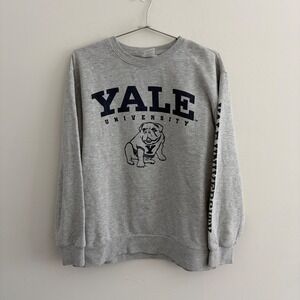 Yale University Bulldogs Heather Grey Crewneck Sweatshirt Mens Medium